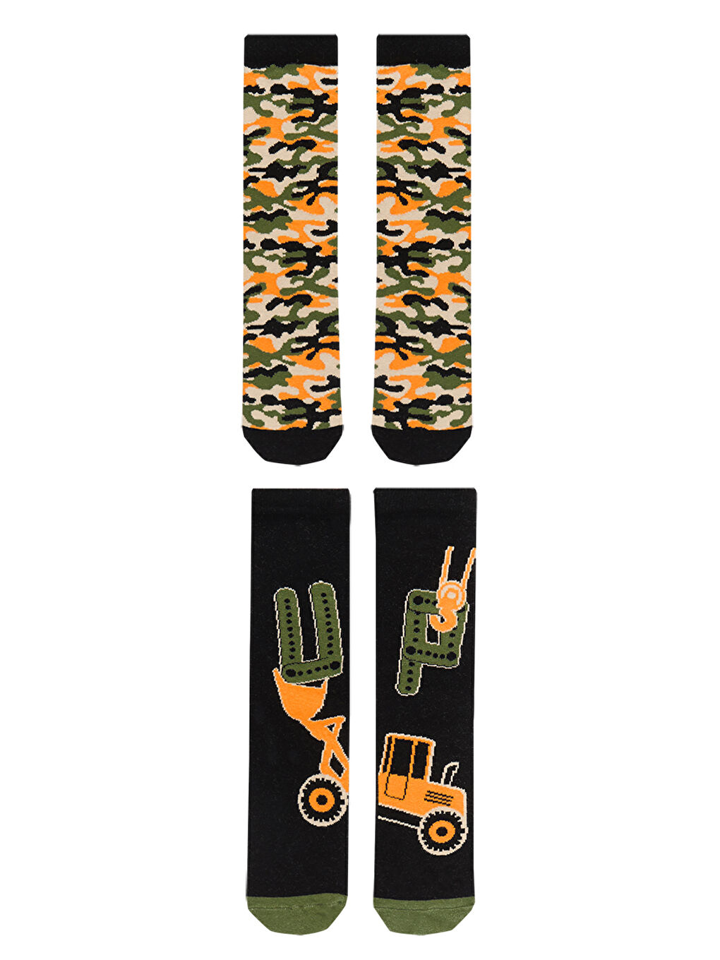 Karışık Up Dozer Erkek Çocuk 2Li Soket Çorap Takım-2