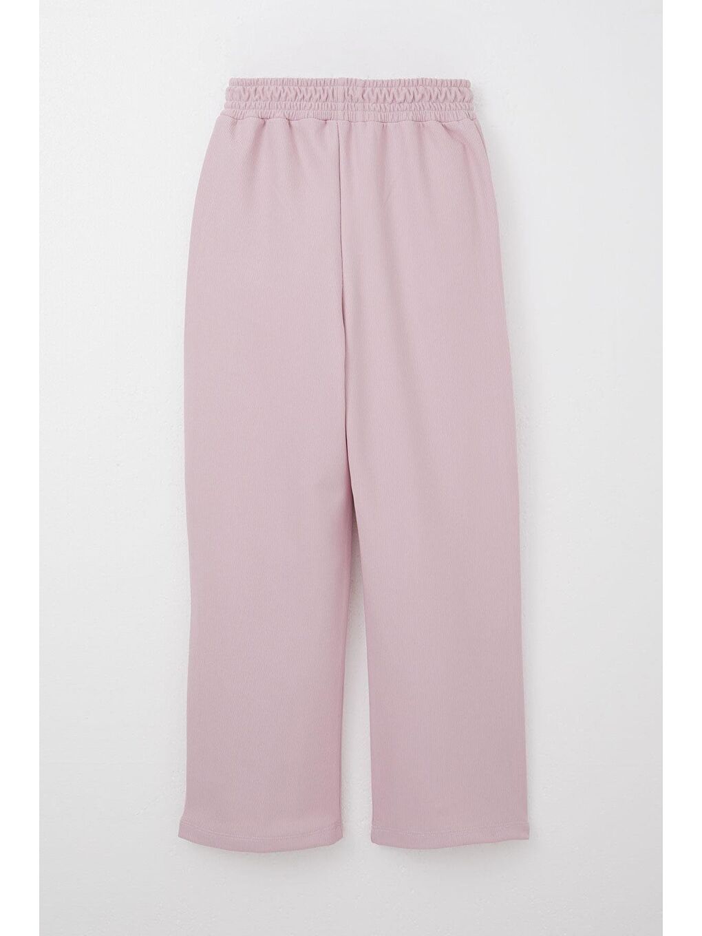 Kız Çocuk Eşofman Altı Beli Lastikli Cepli Armalı Açık Lila (6-12 Yaş)-3