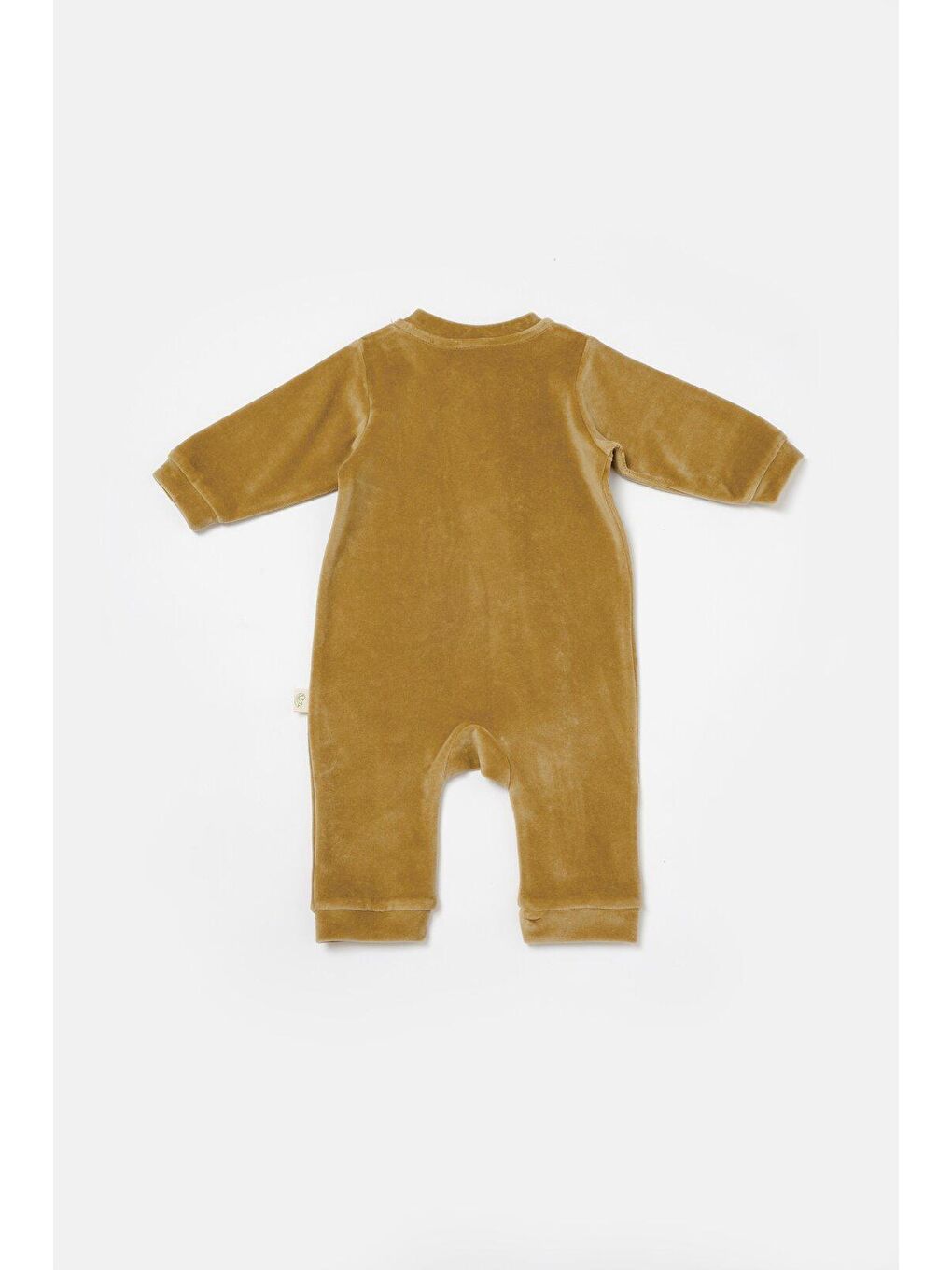 Sarı Kadife Fermuarlı Tulum-2