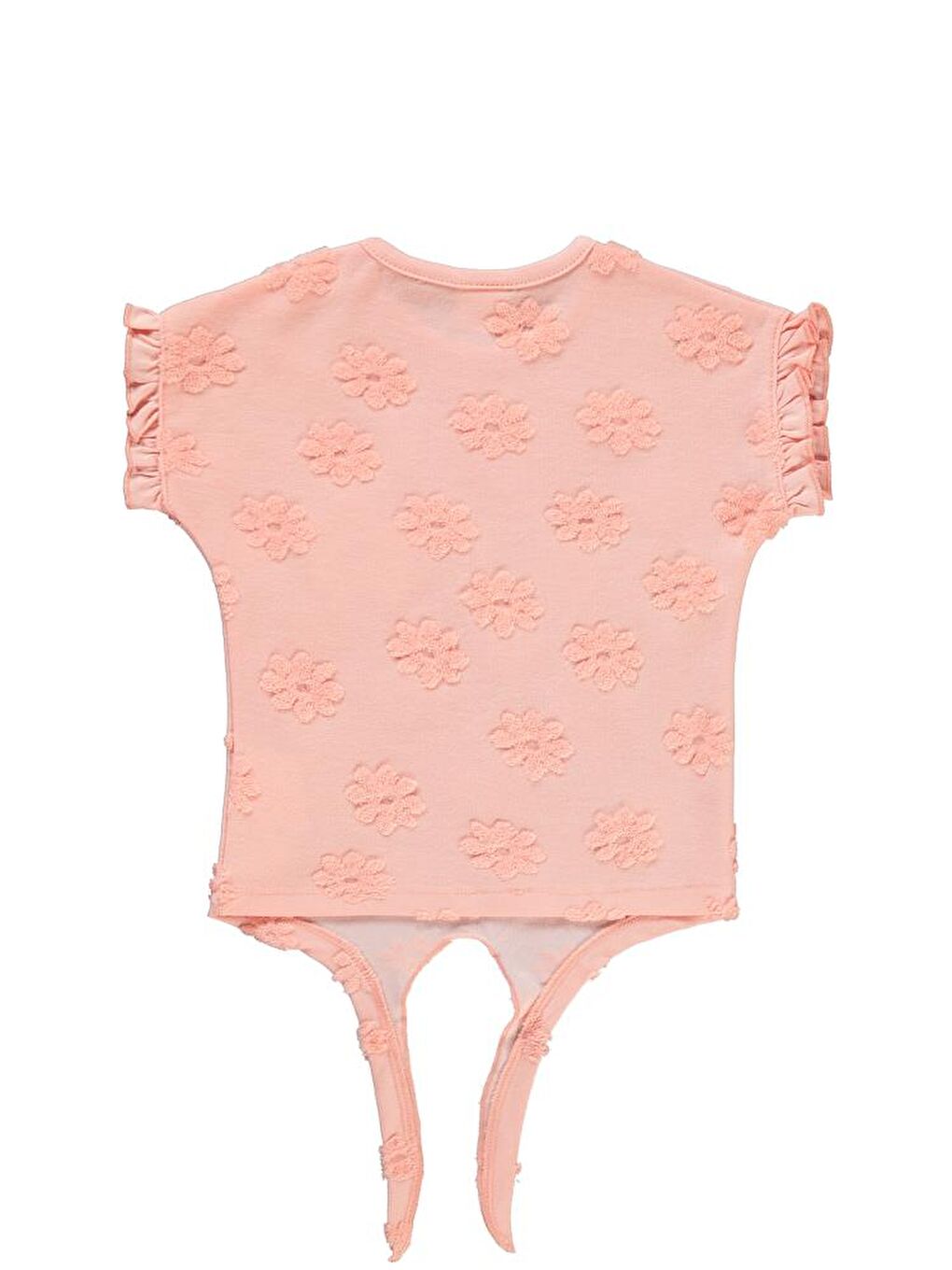 Pembe Baby Papatya Kabartmalı Nakışlı 6-18 Ay Tişört - Pudra18-24 Ay-2