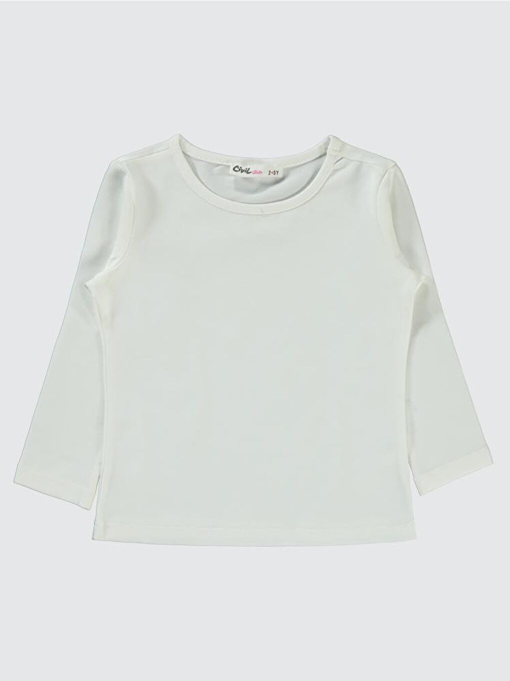 Girls Basic 2-5 Yaş Sweatshirt - Ekru 2-3 Yaş-1