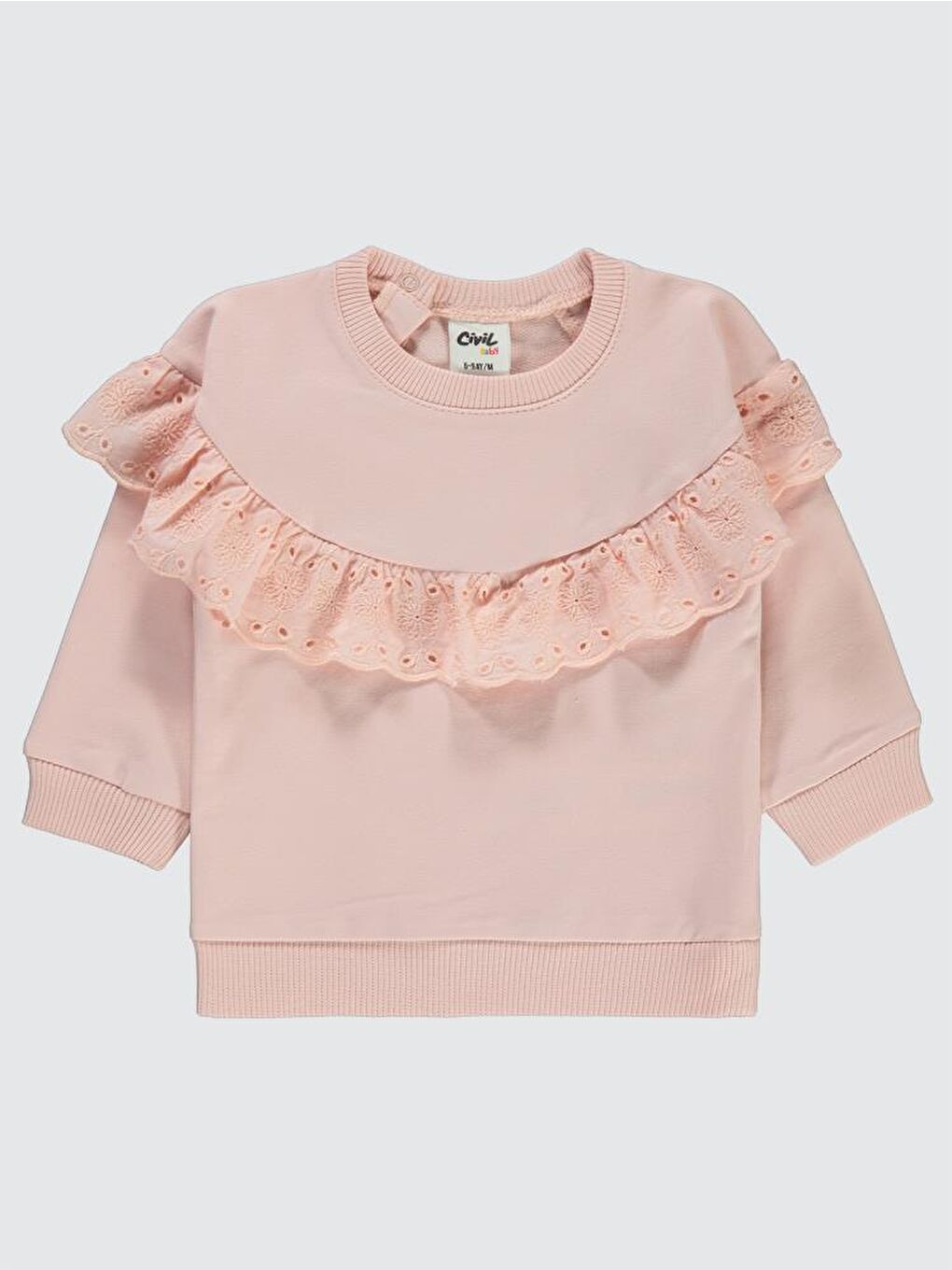 Pembe Baby Fistolu 6-18 Ay Sweatshirt - Pudra 9-12 Ay-1