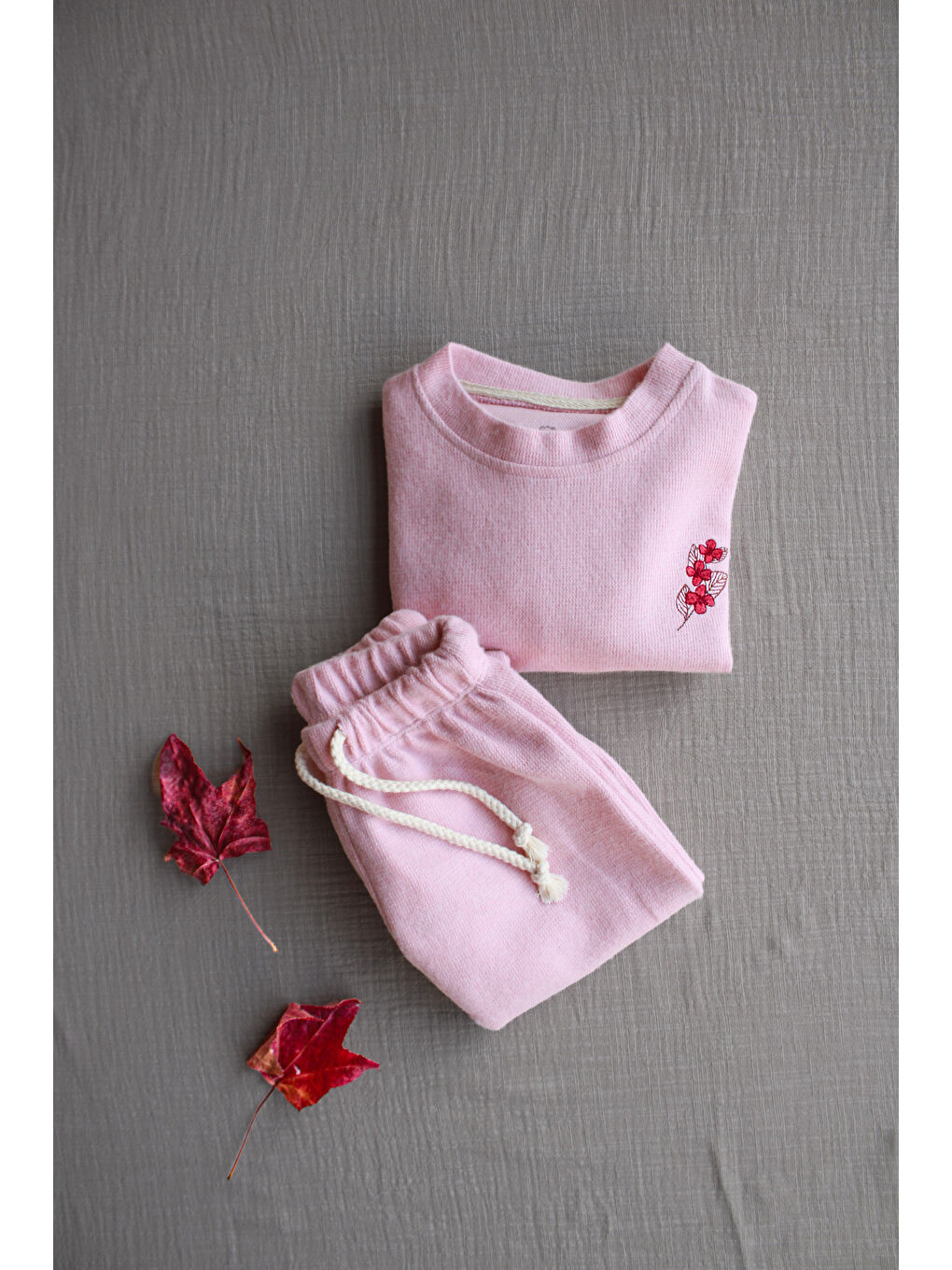 Pembe Gül Pastel Soft Touch Alt Üst Takım-2