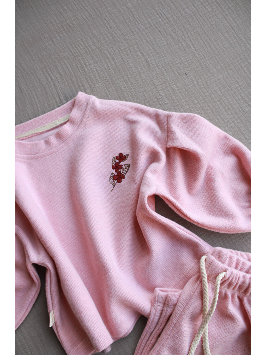 Pembe Gül Pastel Soft Touch Alt Üst Takım-5