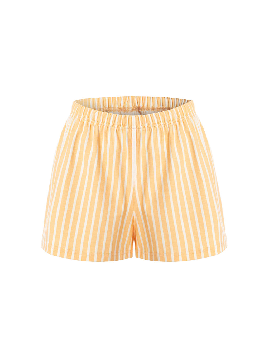 Lila Kadın Pamuklu Yandan Bağlamalı Büzgülü Şortlu Pijama Takımı-1