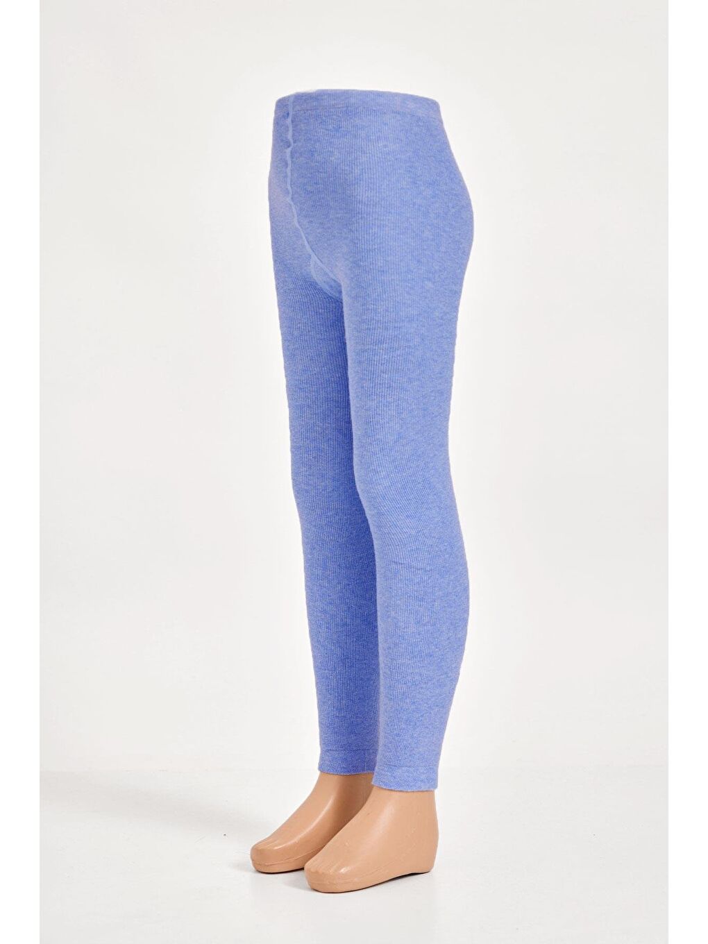 Gri Içi Havlu Çocuk Tayt Mavi Melanj-1