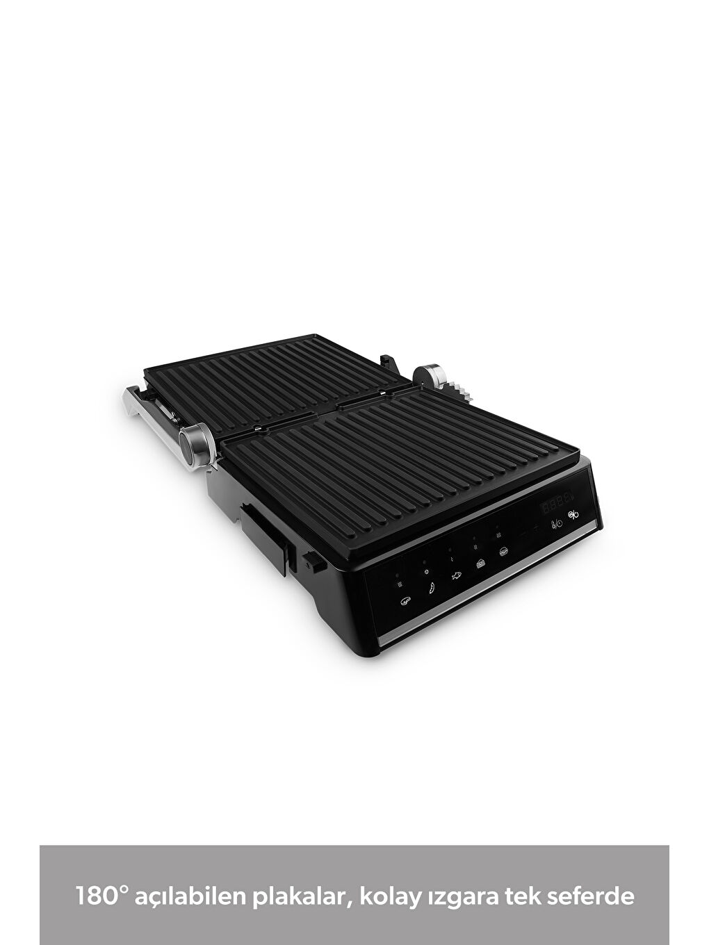 Grilliant 1341H Inox Gövdeli, Döküm Plakalı, 5 Programlı, Led Ekranlı Tost ve Izgara Makinesi-9