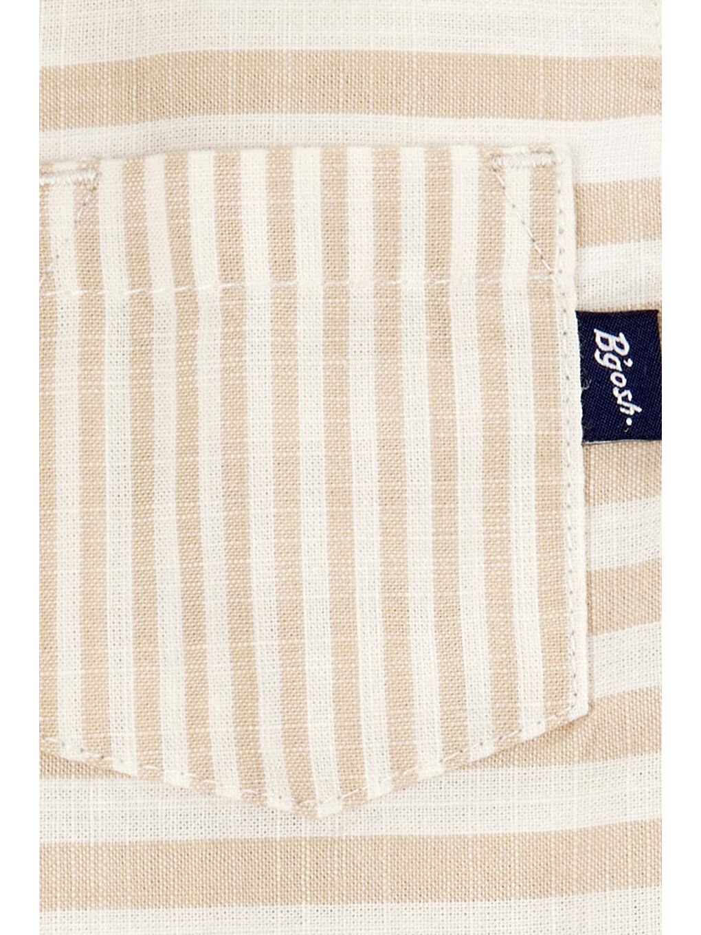 Bej Erkek Bebek Gömlek Body 6 Ay-24 Ay Krem-1