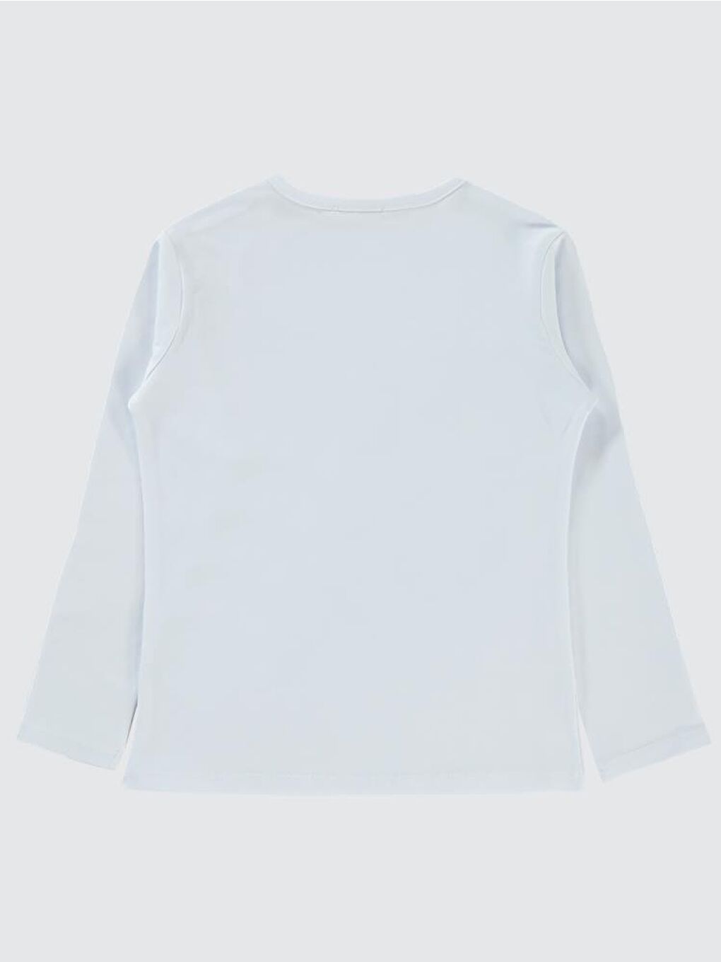 Girls Basic 6-9 Yaş Sweatshirt - Beyaz 6-7 Yaş