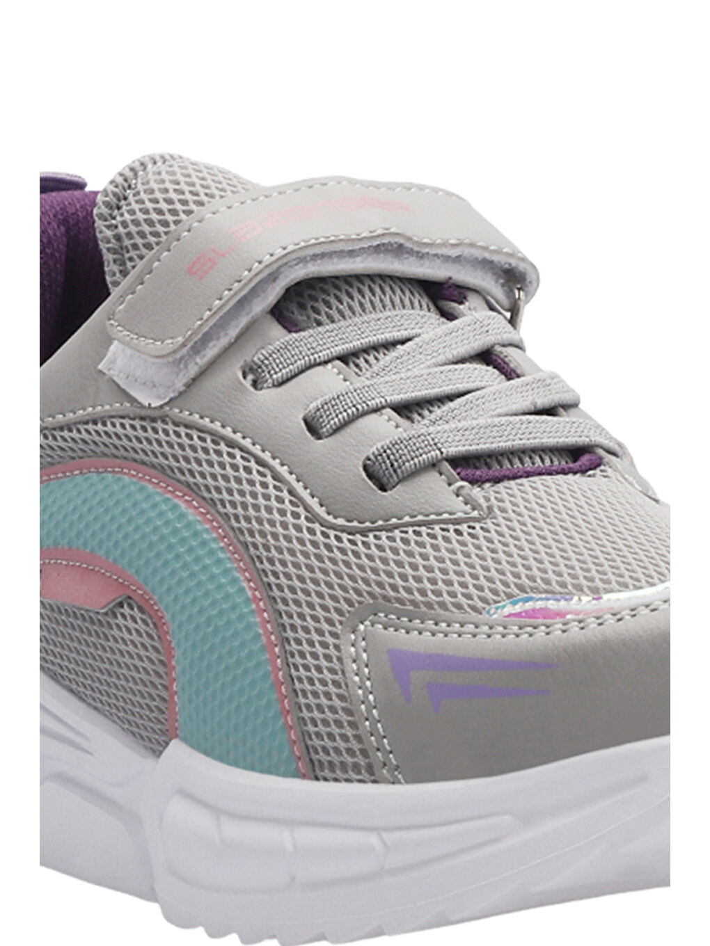 KLAN IN Kız Çocuk Cırt Cırtlı Gri Günlük Spor Ayakkabısı-3