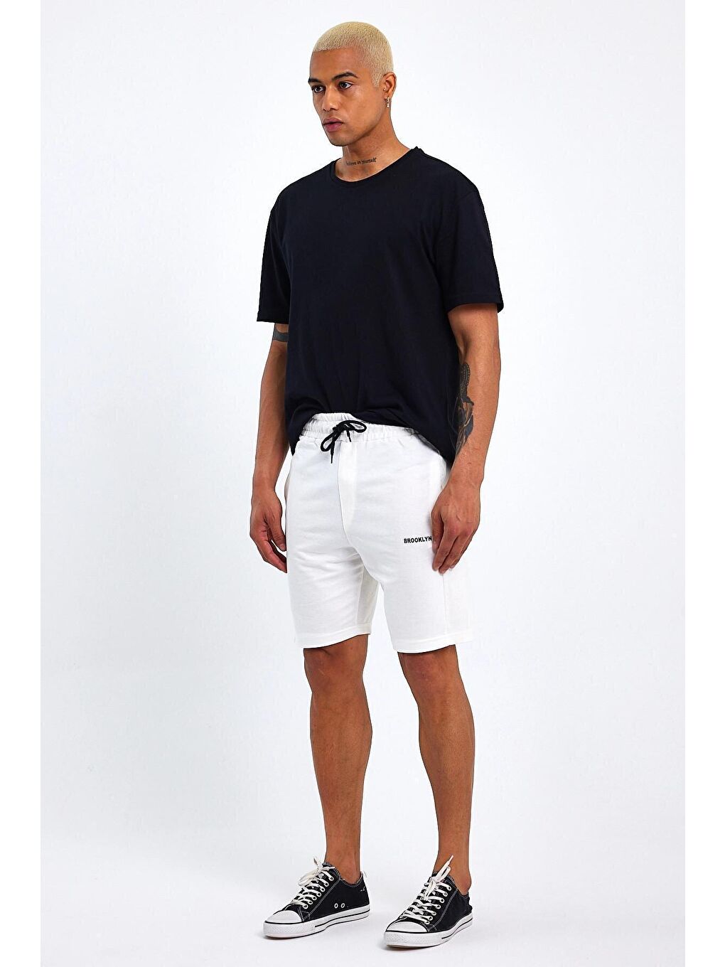 Süperlife Ekru Slim Fit Air Brooklyn Baskılı Erkek Şort SPR 2020Y09 - 3
