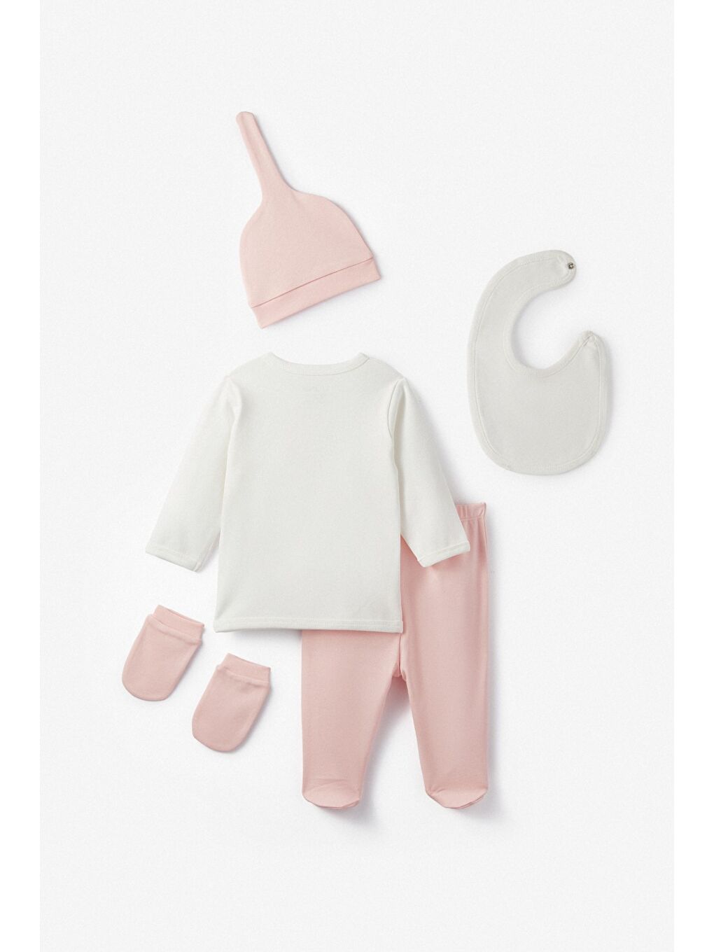 Ekru Bebek Hayvan Baskılı 5 Parça Set-1