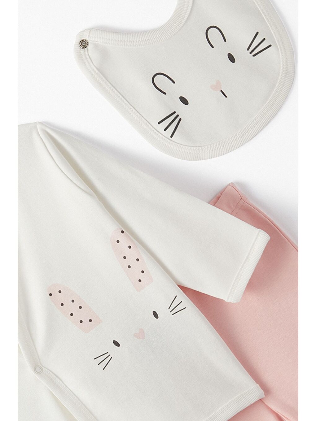 Ekru Bebek Hayvan Baskılı 5 Parça Set-2