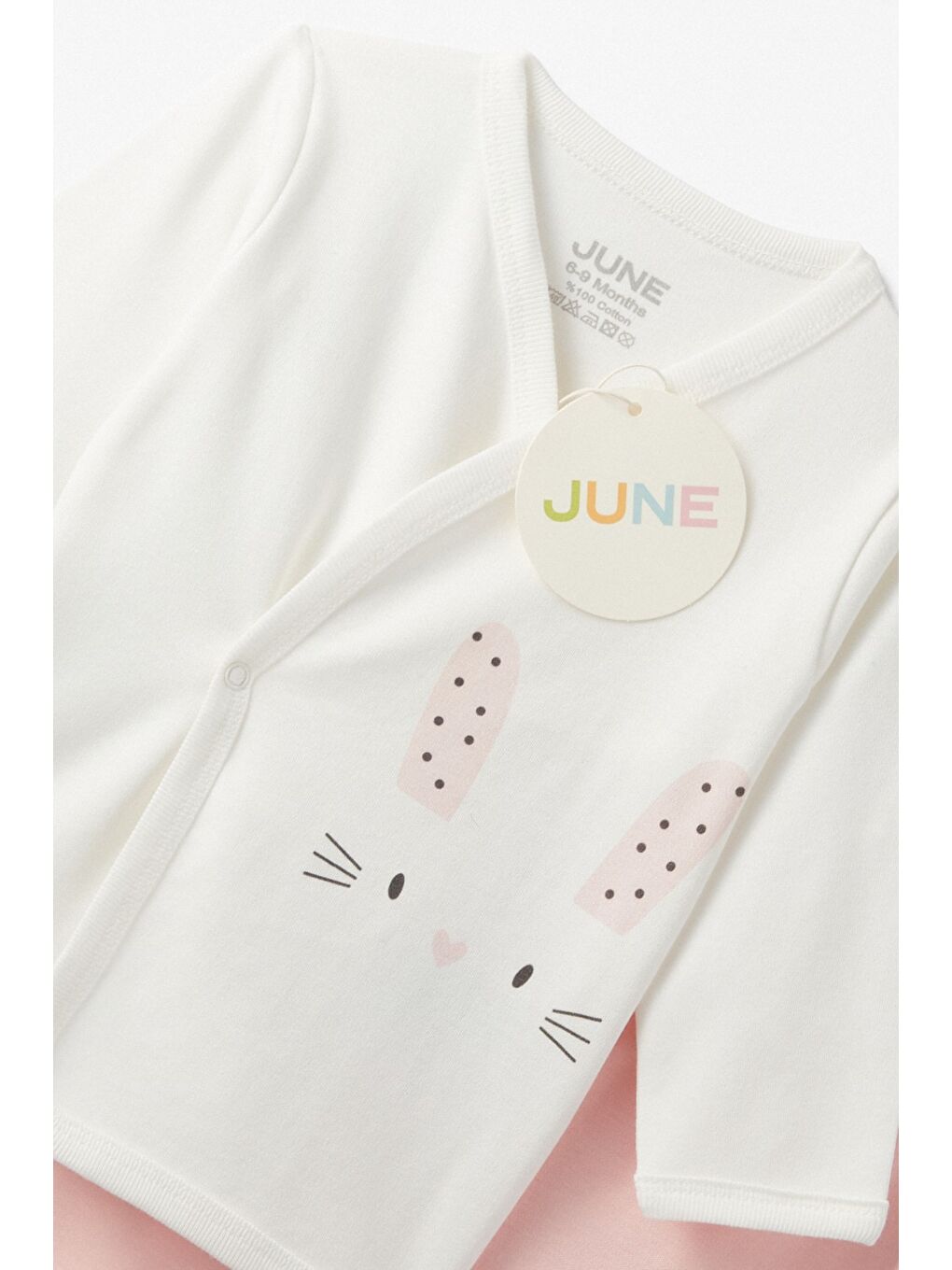 Ekru Bebek Hayvan Baskılı 5 Parça Set-3