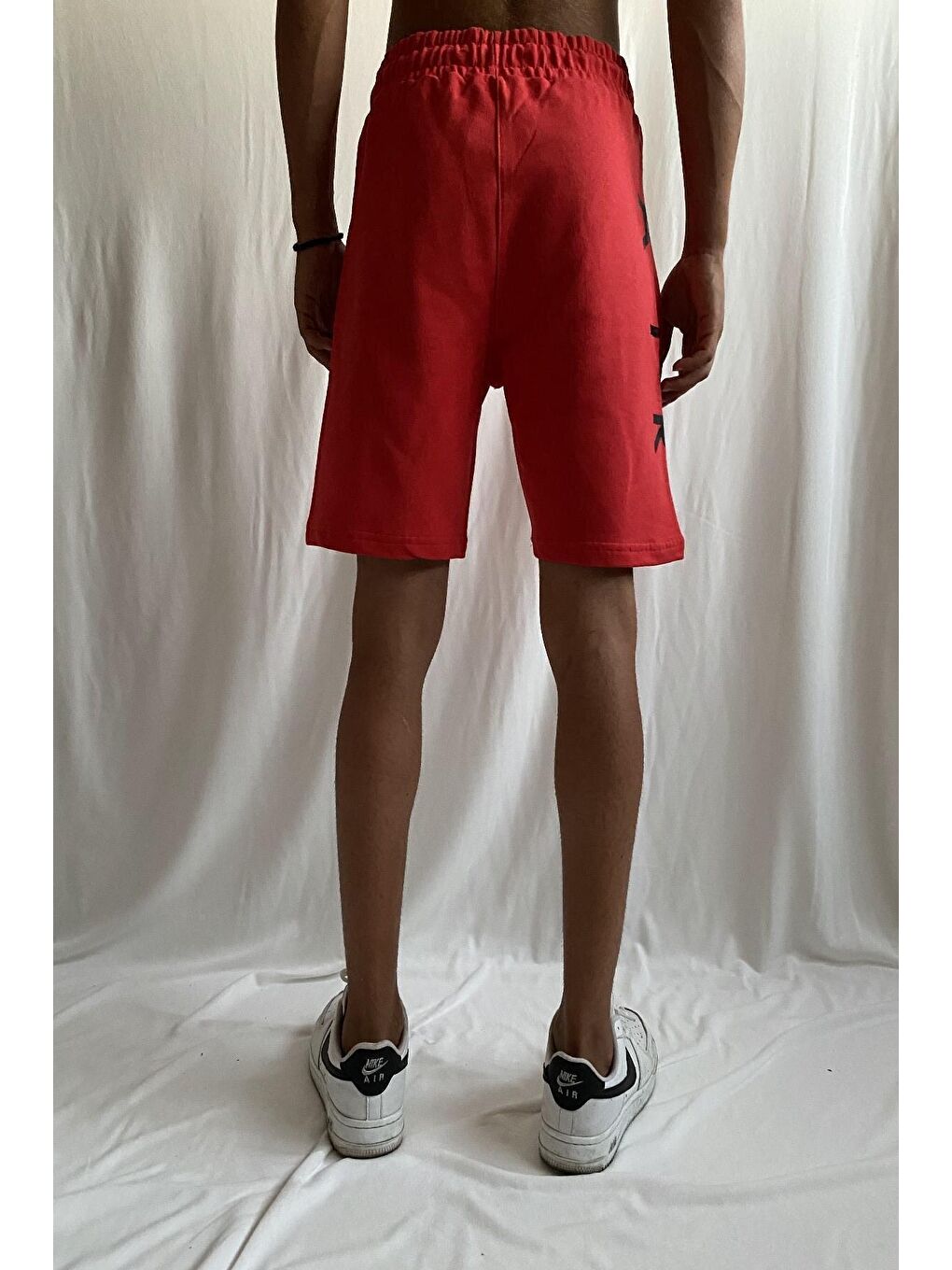 Kırmızı Slim Fit Air Brooklyn Baskılı Erkek Şort SPR 2020Y09-2