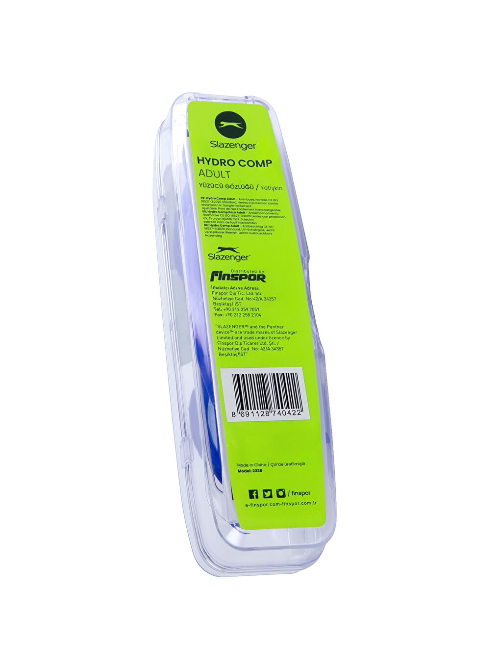 Hydro 2328 Unisex Mavi Yüzücü Gözlüğü-4