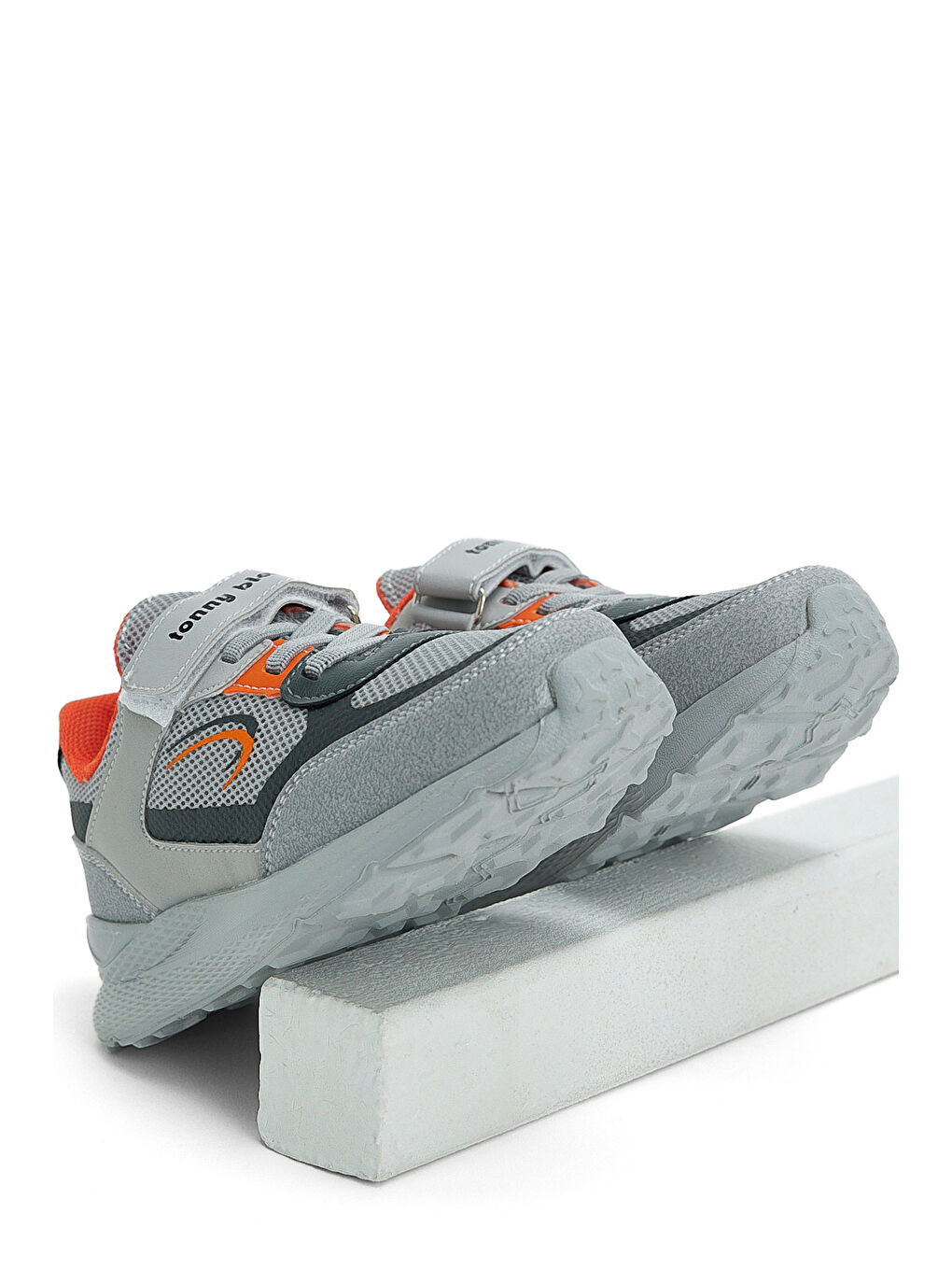 Gri Çocuk Unisex Buz Portakal Faylon Taban Cırtlı Çocuk Ayakkabı-3