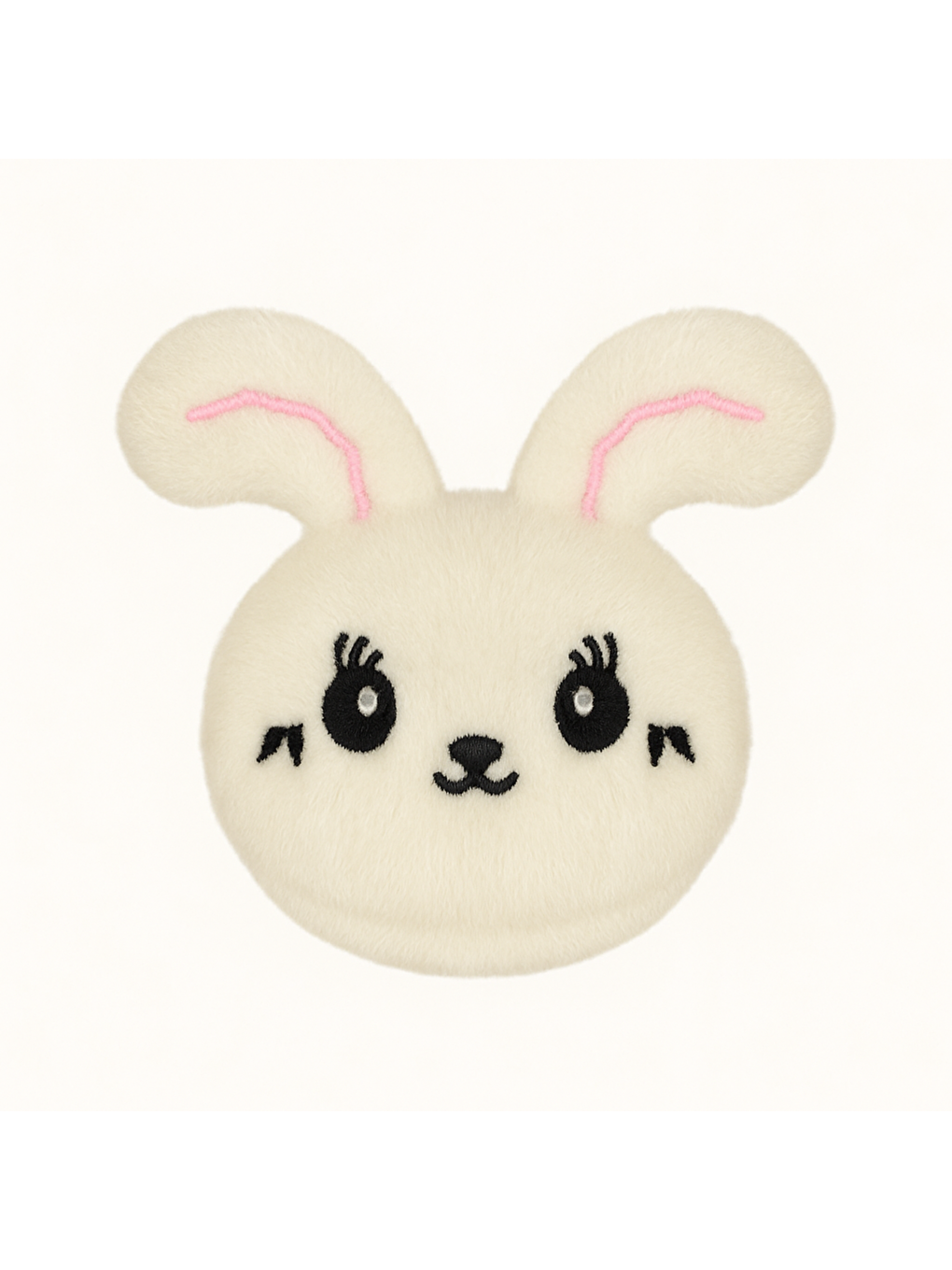 Çocuk Ekru 3D Ayıcık Detaylı Pelüş Kışlık Kulaklık-2