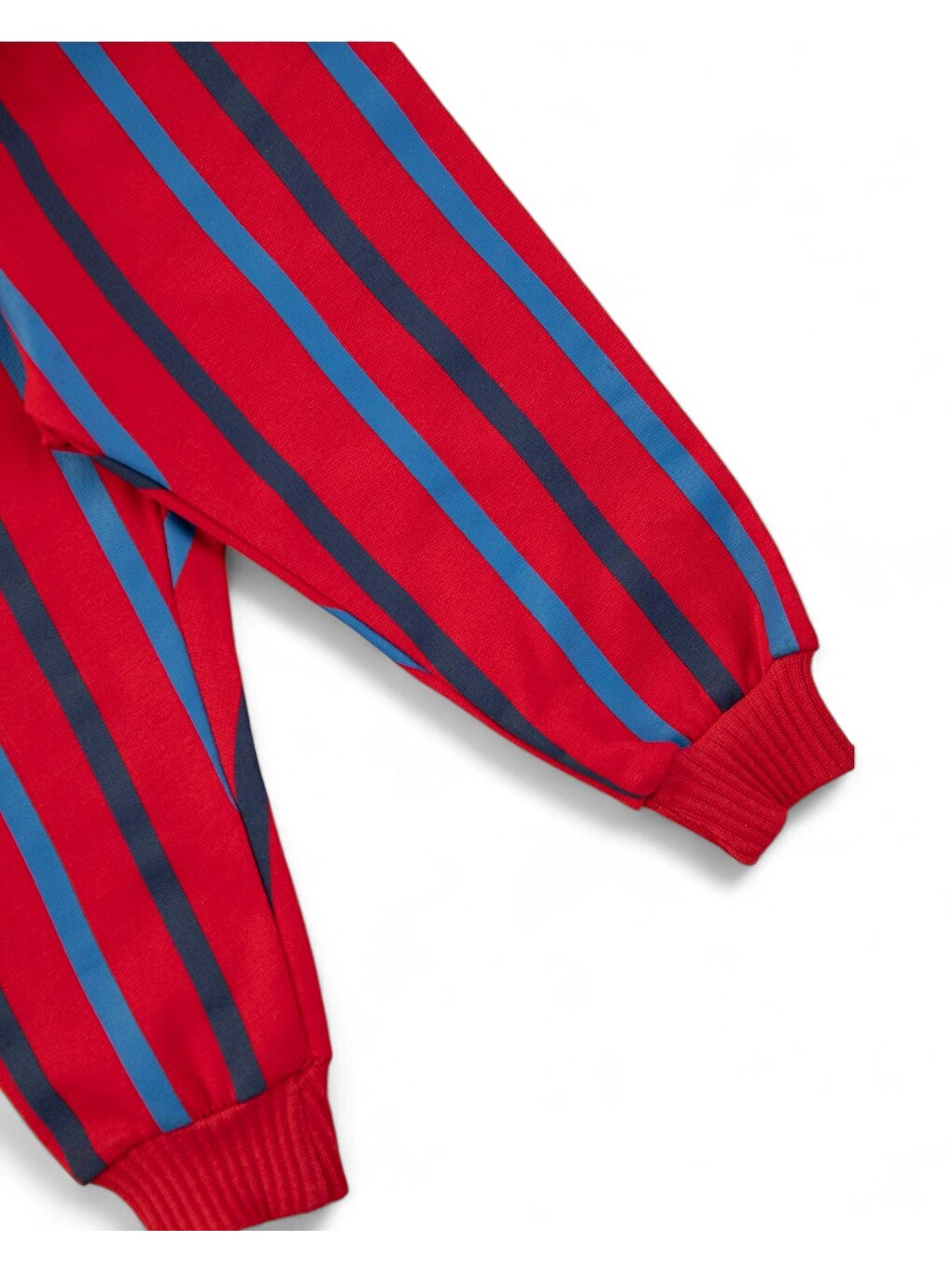 Kırmızı Erkek Bebek Mevsimlik Martı Nakışlı Sweatshirt, Çizgili Pantalonlu 2'li Alt Üst Takım-6