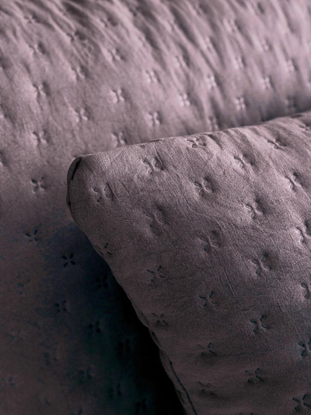 Bedspreado Yıkanmış Mikro Lila Yatak Örtüsü Set Tek Kişilik 160x220-2