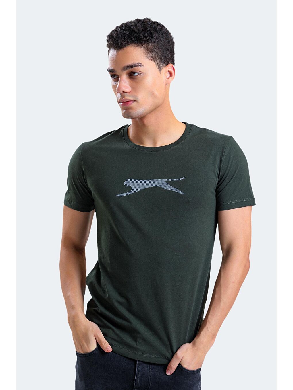 SLAZENGER Haki SECTOR I Erkek T-Shirt Haki - 3