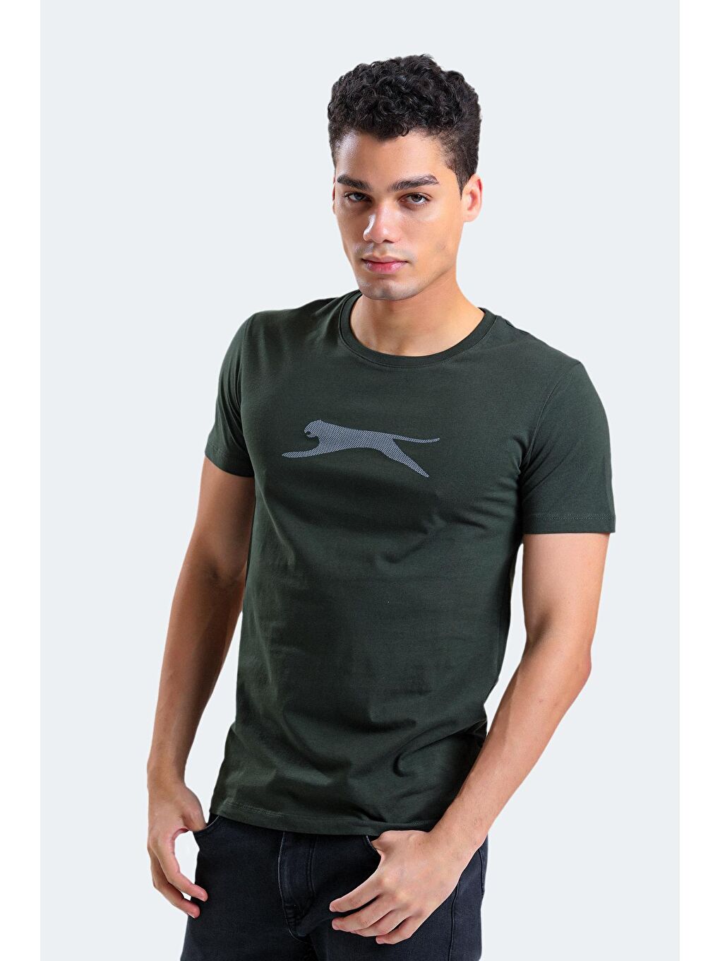 SLAZENGER Haki SECTOR I Erkek T-Shirt Haki - 4