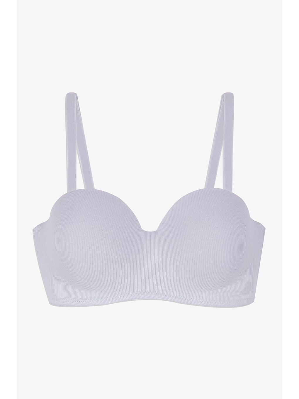 Beyaz Kadın Fitilli Straplez Sütyen