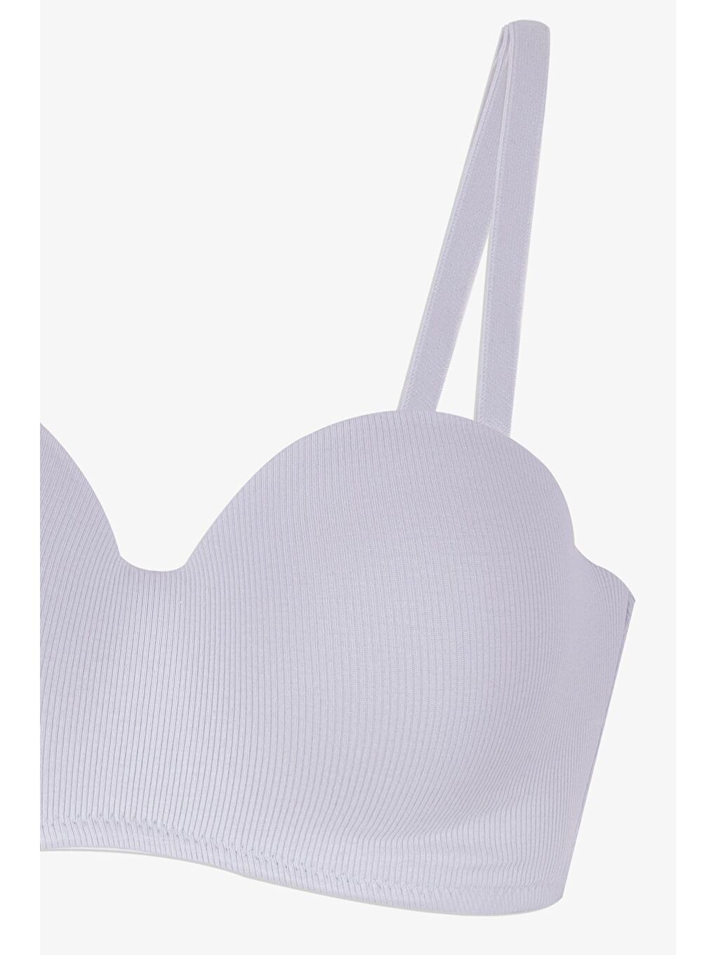 Beyaz Kadın Fitilli Straplez Sütyen-2