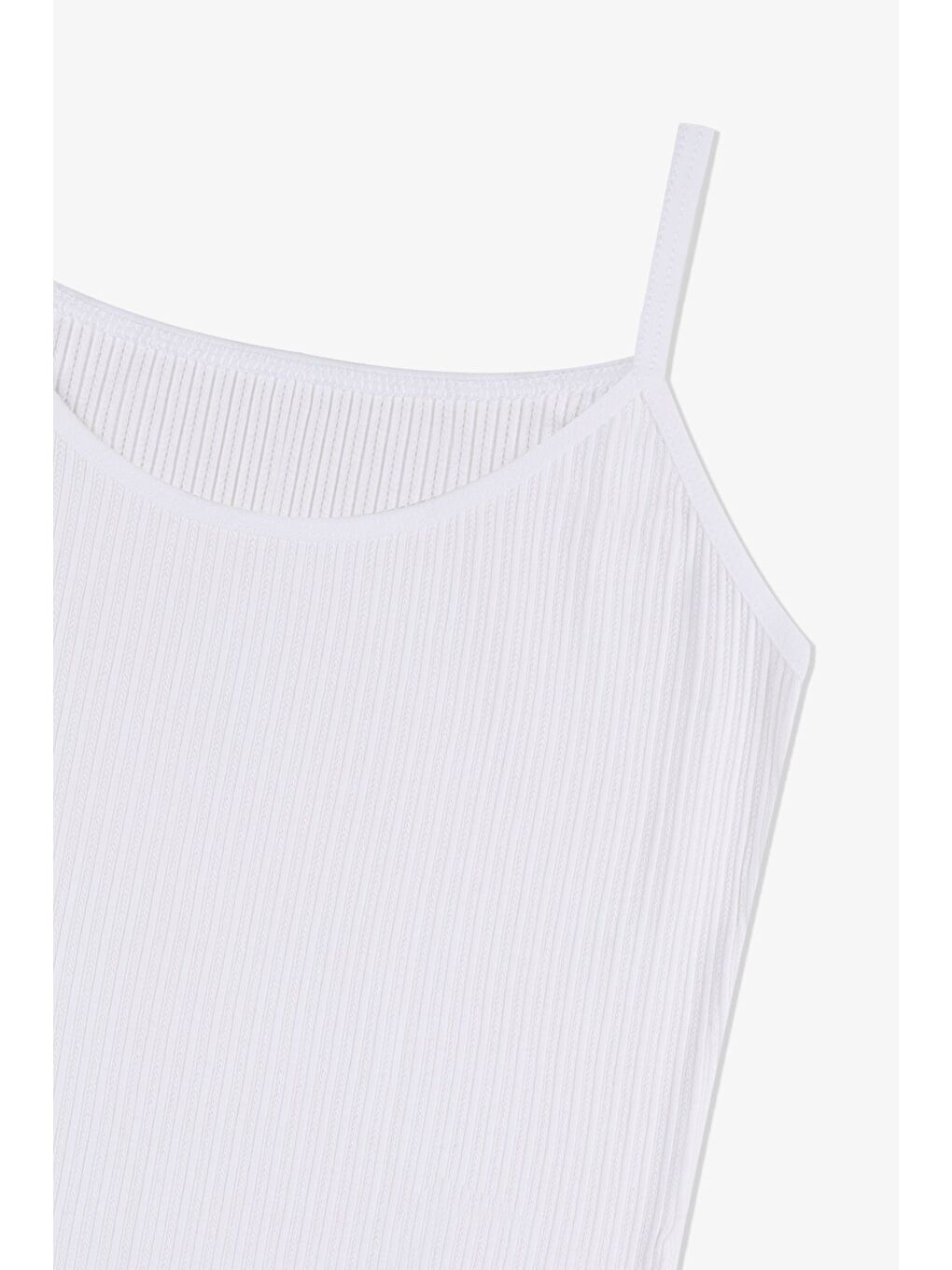 Ekru Kadın Ajur Kaşkorse İp Askılı Atlet-1