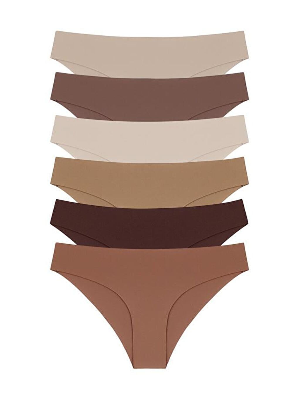 Karışık Lazer Kesim Kadın Bikini Külot 6'Lı Paket