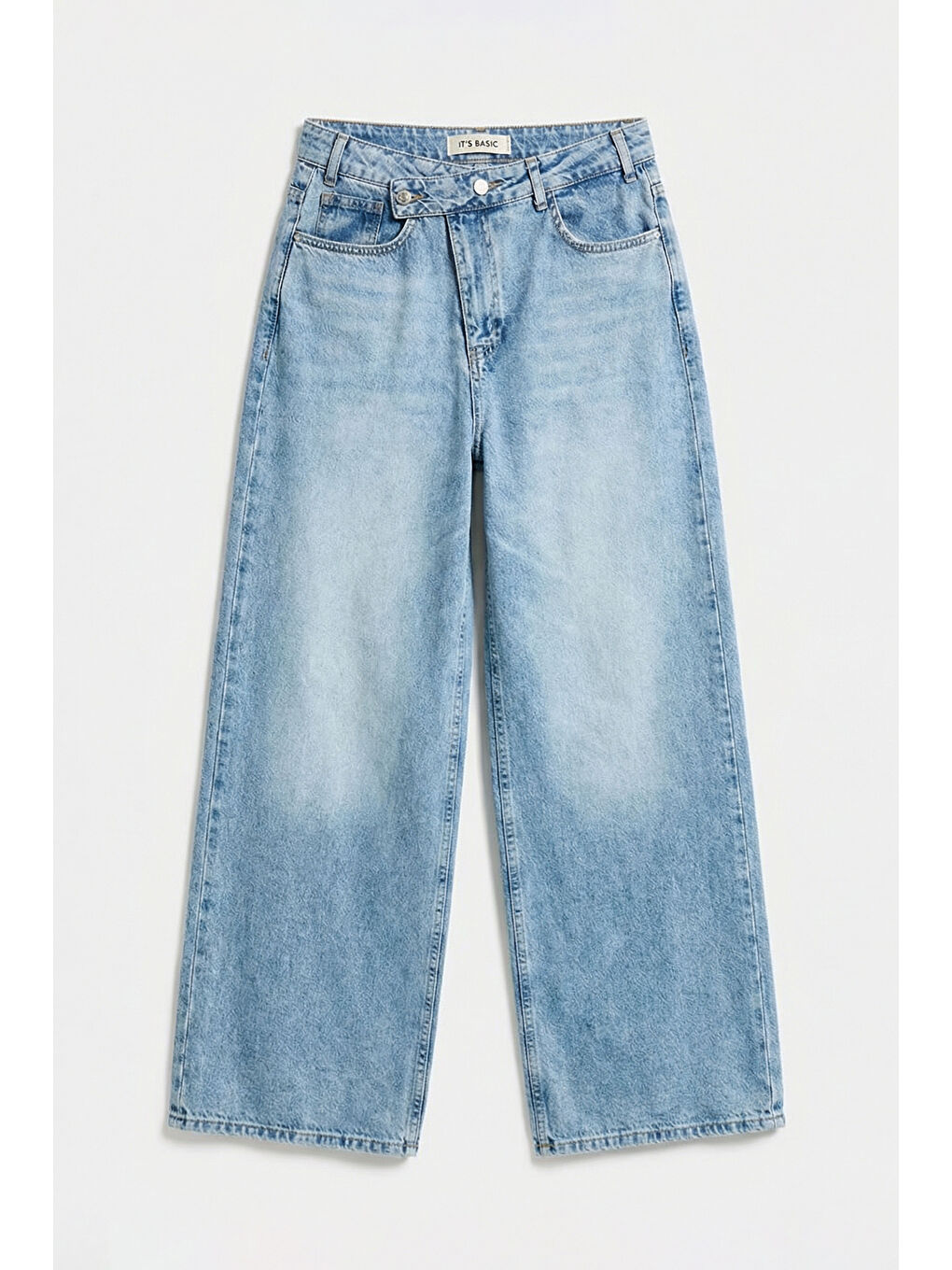 Mavi Kadın Snow Jean Rengi 4S5-32 Mega Baggy Fit Bol Kesim %100 Pamuk Denim Jean-1