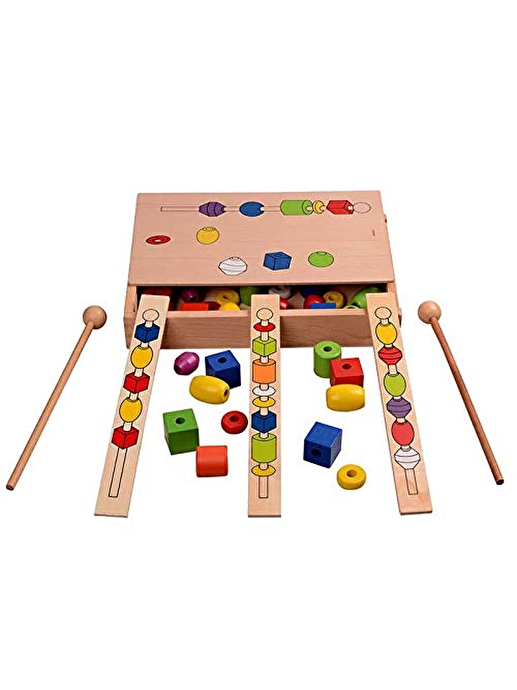Ahşap Line Up Intellectual Beads Box
