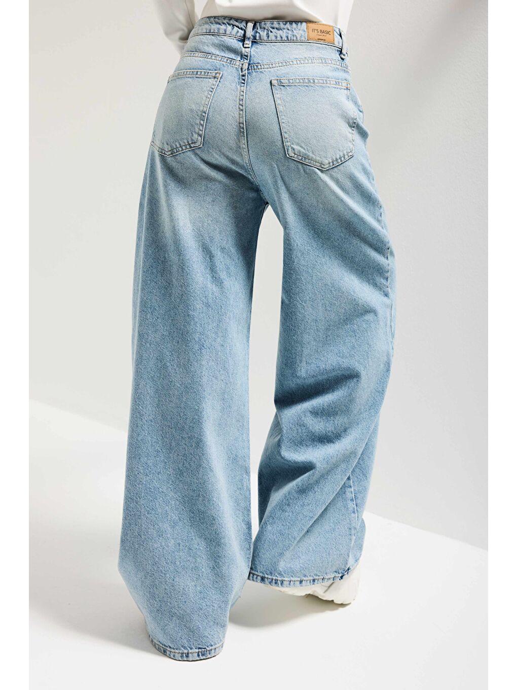 Mavi Kadın Snow Jean Rengi 4S5-32 Mega Baggy Fit Bol Kesim %100 Pamuk Denim Jean-2