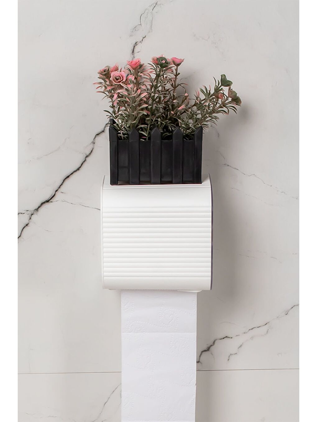 2041 Yapışkanlı Banyo Tuvalet Kağıtlığı Wc Peçetelik Kağıtlık Tutucu Tuvalet Kağıt Organizeri Beyaz-2