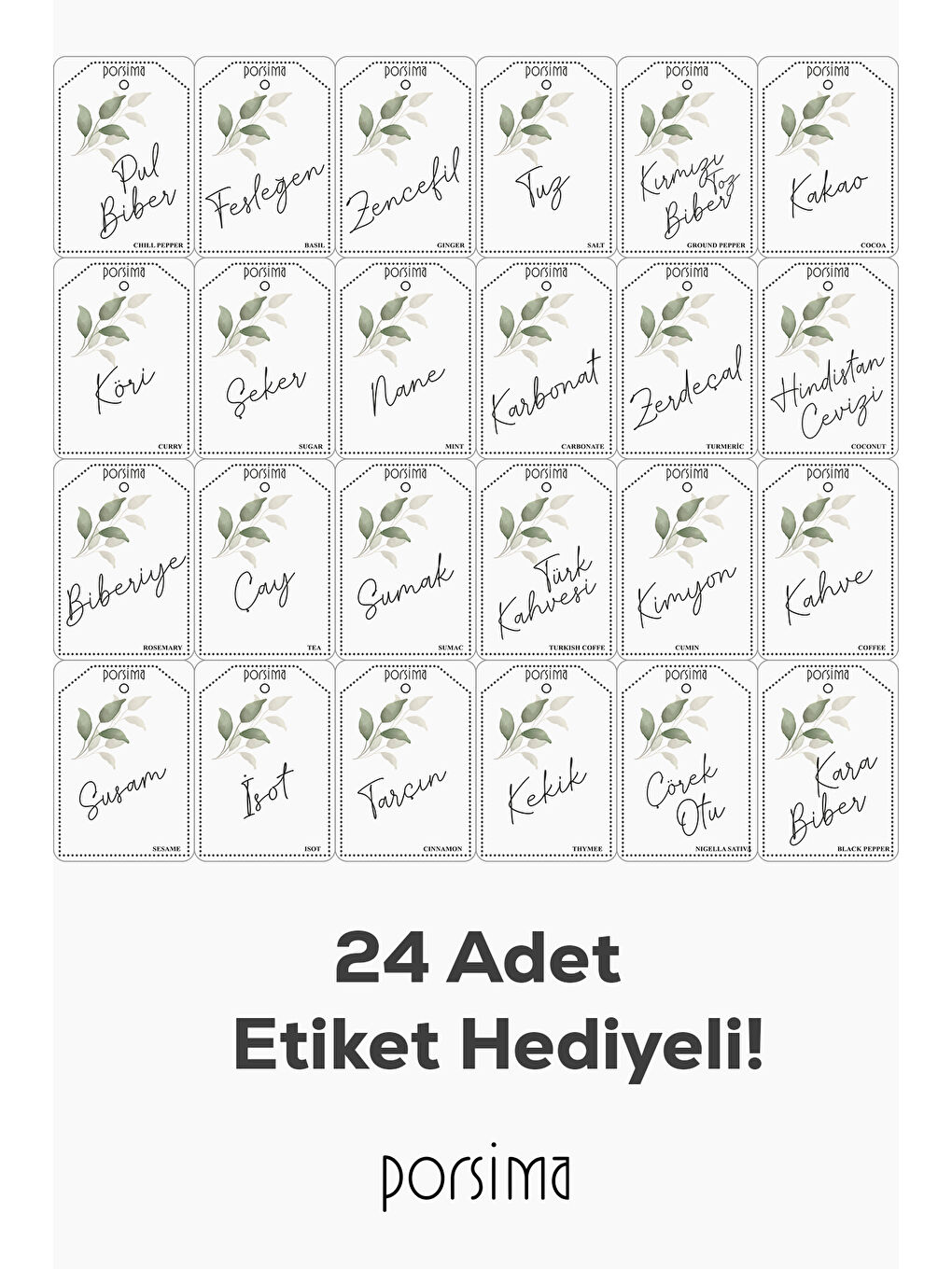 Renksiz 3179 Cam 12 Parça Vakumlu Bambu Kapaklı Baharatlık Seti Takımı, Saklama Kabı Etiketli (150ml)-6