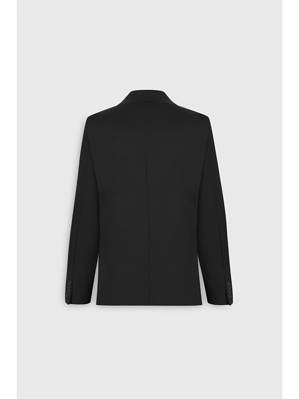 Erkek Siyah Slim Fit Dar Kesim Mono Yaka Beli Bağlamalı Diagonal Desenli Torba Cepli Takım Elbise-10