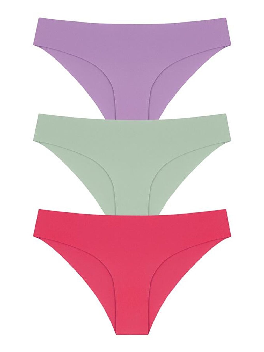 Karışık Lazer Kesim Kadın Bikini Külot 3'Lü Paket-1