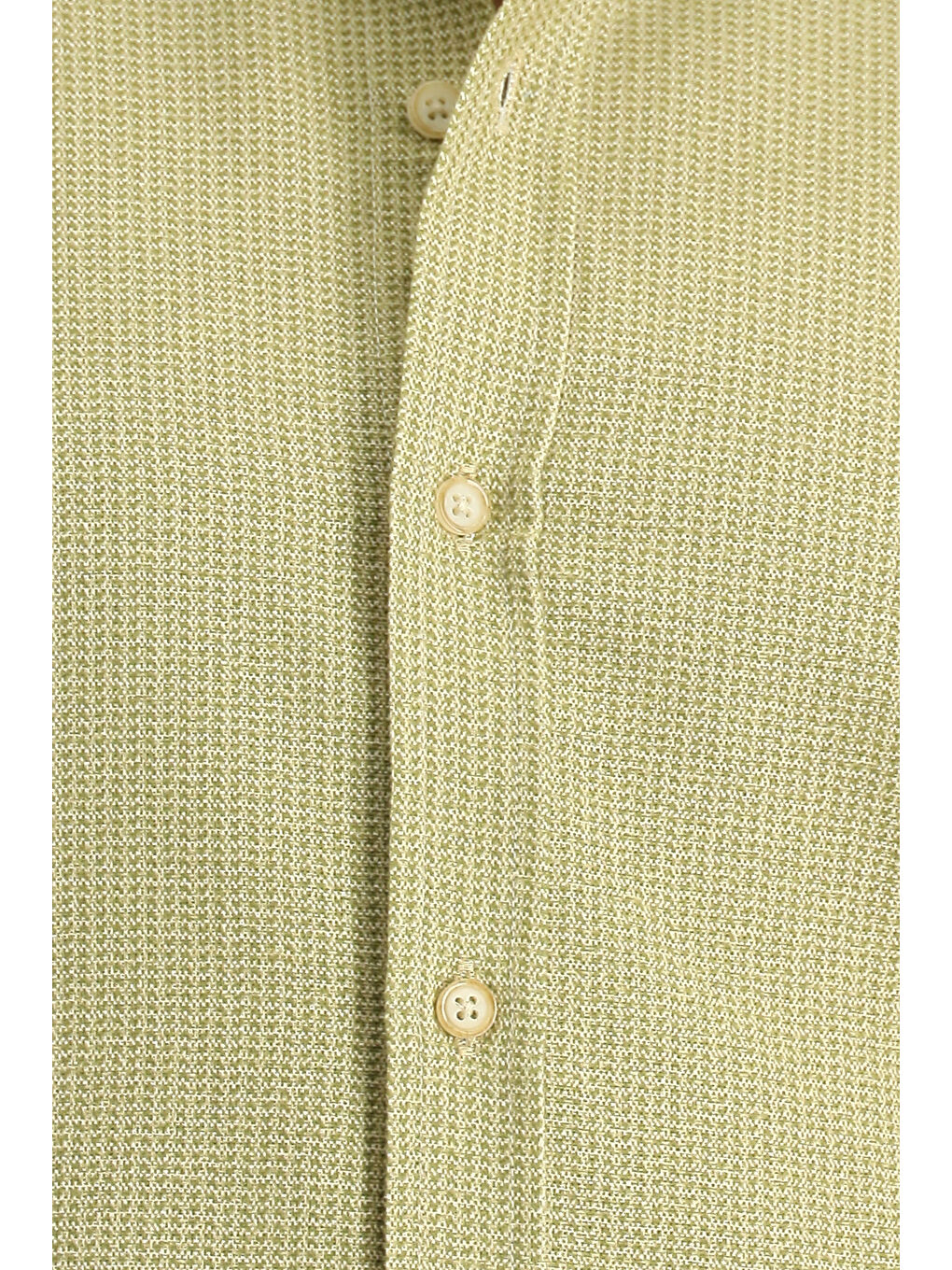 Sarı Uzun Kol Regular Fit Desenli Spor Pamuk Düğmeli Yaka %100 Pamuk Gömlek-5