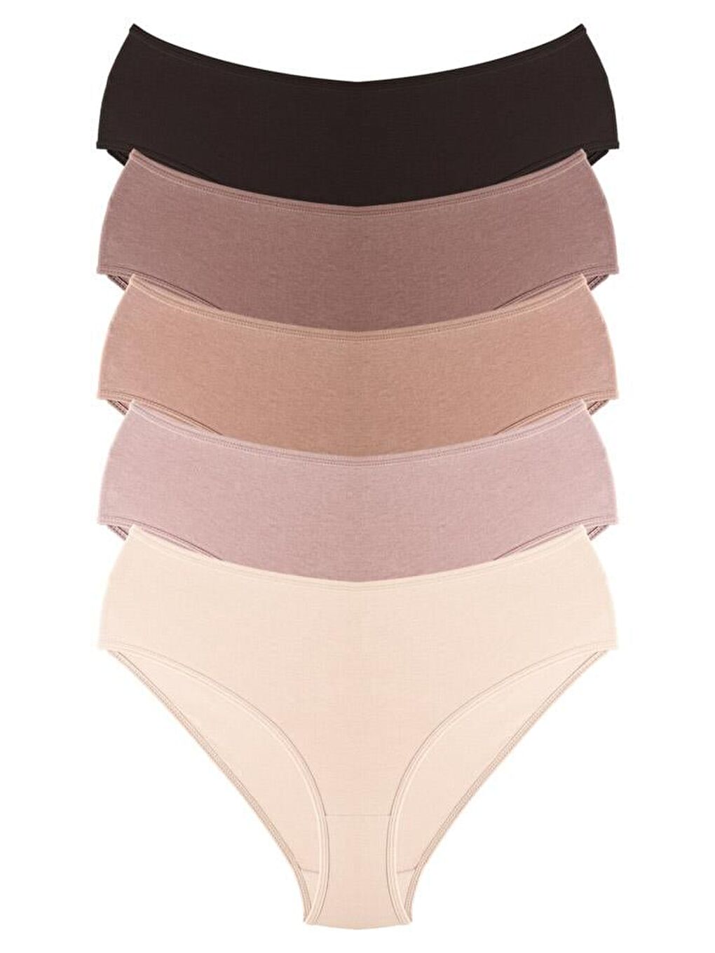 Karışık Pamuklu Geniş Kenarlı Bato Külot 5'Li Paket