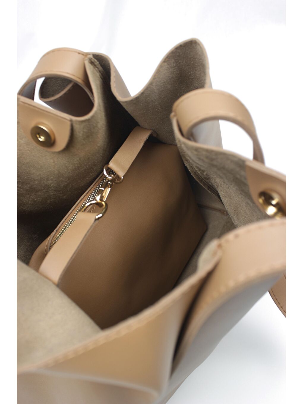 Bej Yavrulu Shopper Kadın Omuz Çantası B001-3