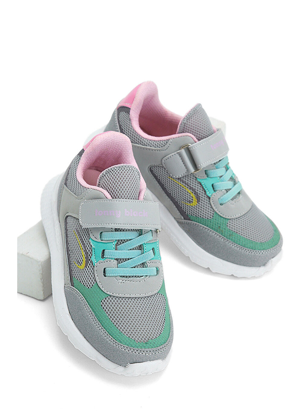 Gri Çocuk Unisex Buz Şeker Faylon Taban Cırtlı Çocuk Ayakkabı-2