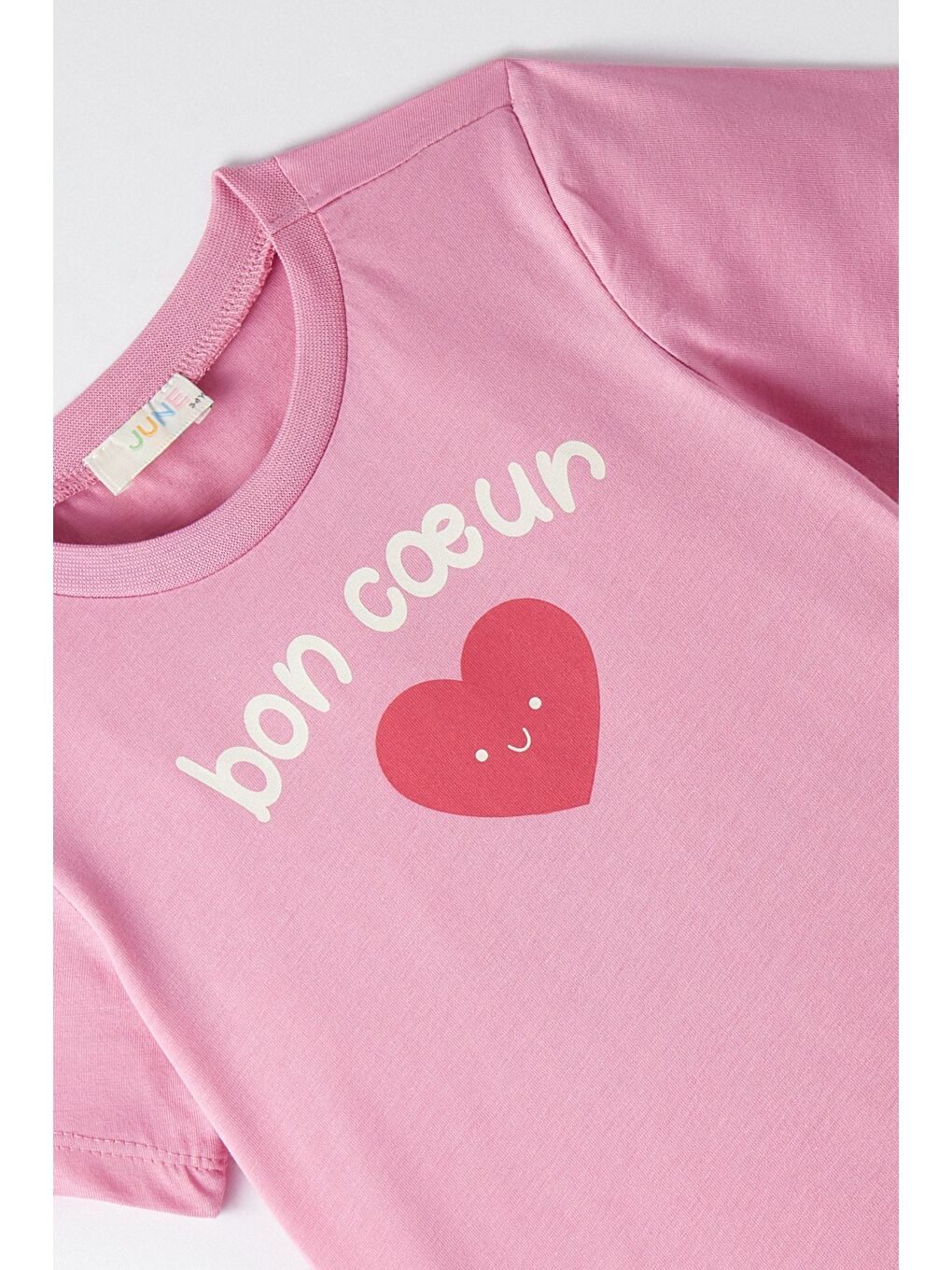 Pembe Kız Çocuk Baskılı Tayt Tshirt Takım-2