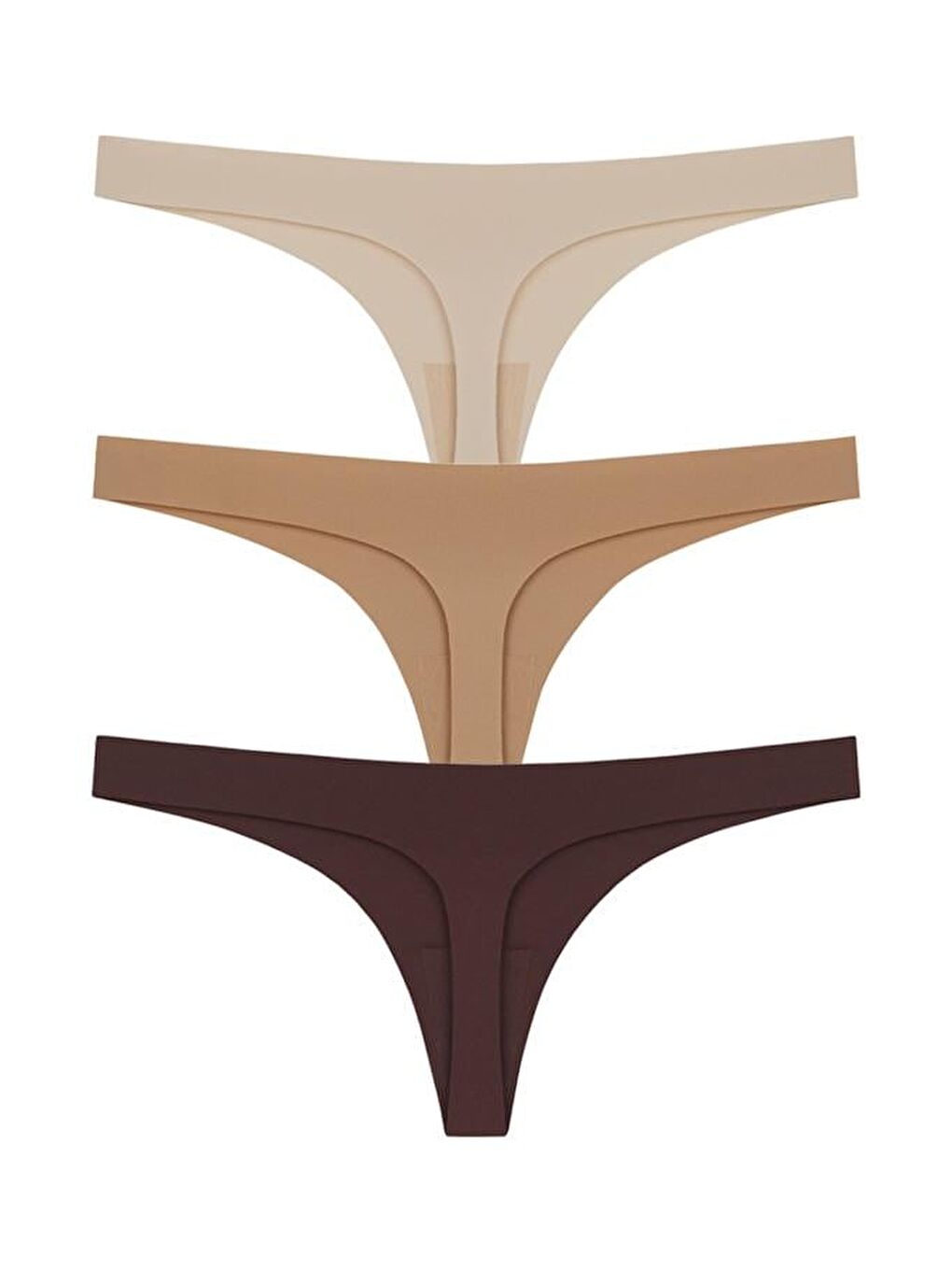 Karışık Lazer Kesim Kadın Tanga Külot 3'Lü Paket-2