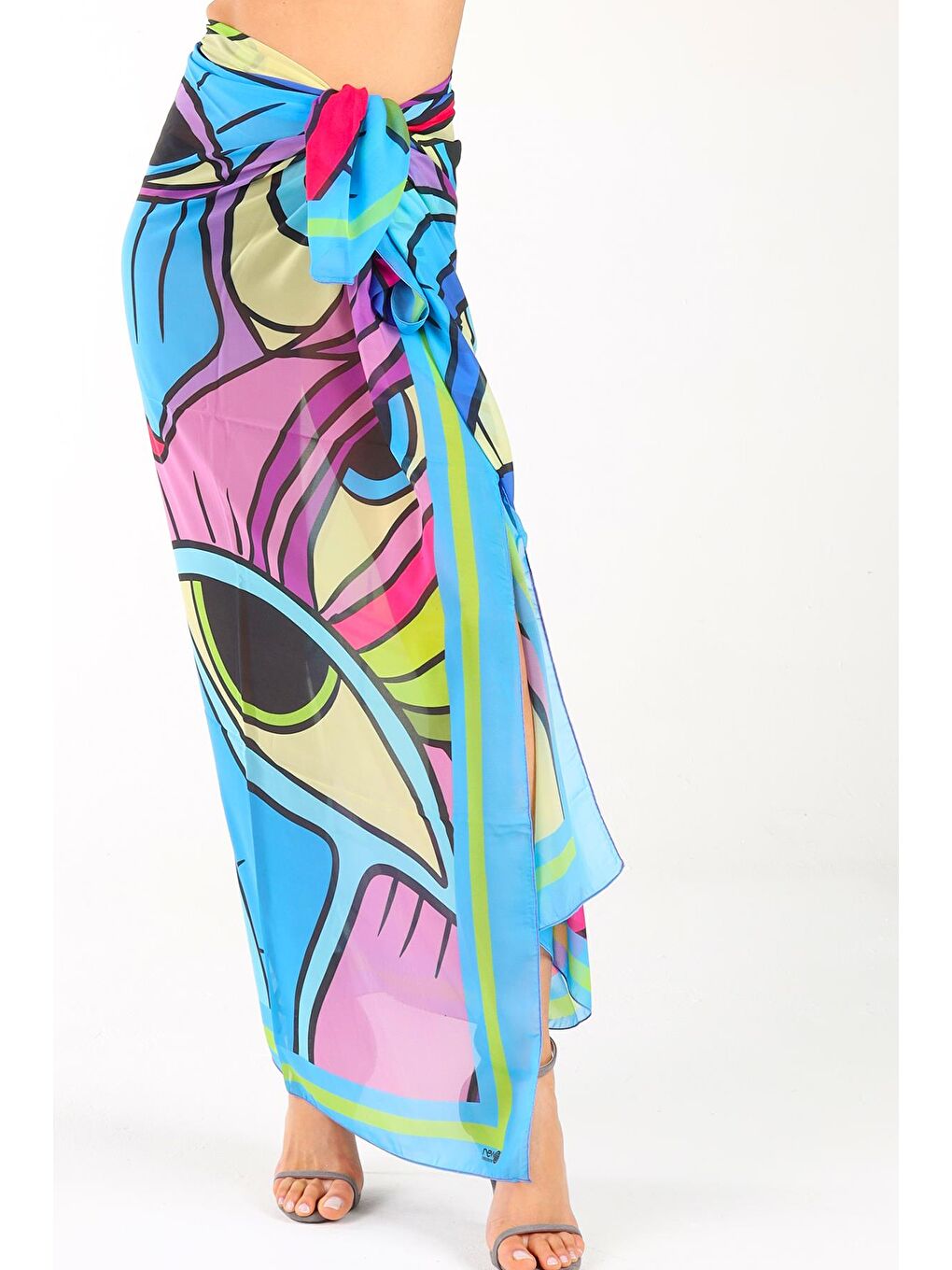 Karışık All Eyes On You kadın pareo Plaj Giysisi-2