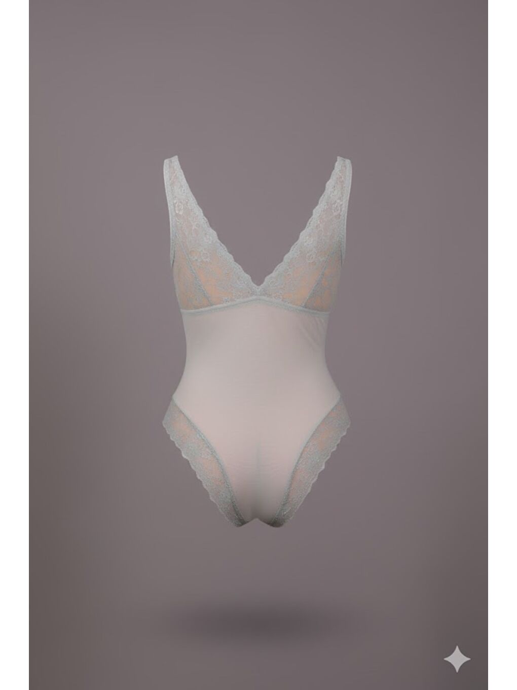 Desteksiz Dantelli Çıtçıtlı Body C15087 Yeşil-1