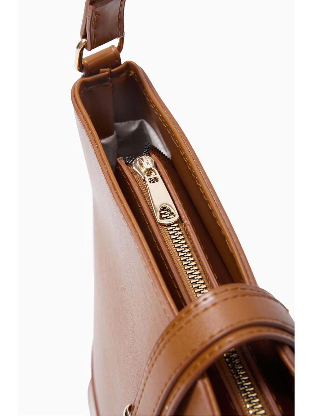 Kahverengi Çapraz Askılı Günlük Kadın Çantası-4