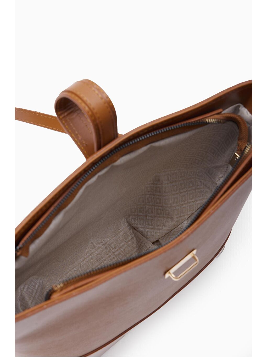 Kahverengi Çapraz Askılı Günlük Kadın Çantası-5