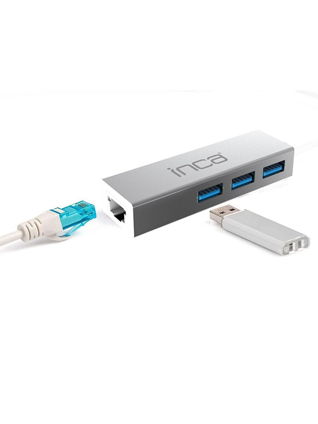 USB 3.0 to 3*USB 3.0+ RJ45 Ethernet Kablo-1