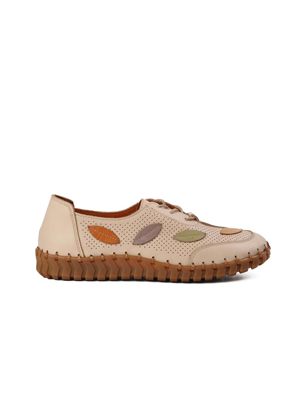 Bej Hakiki Deri Kadın Sneaker 2010709Y