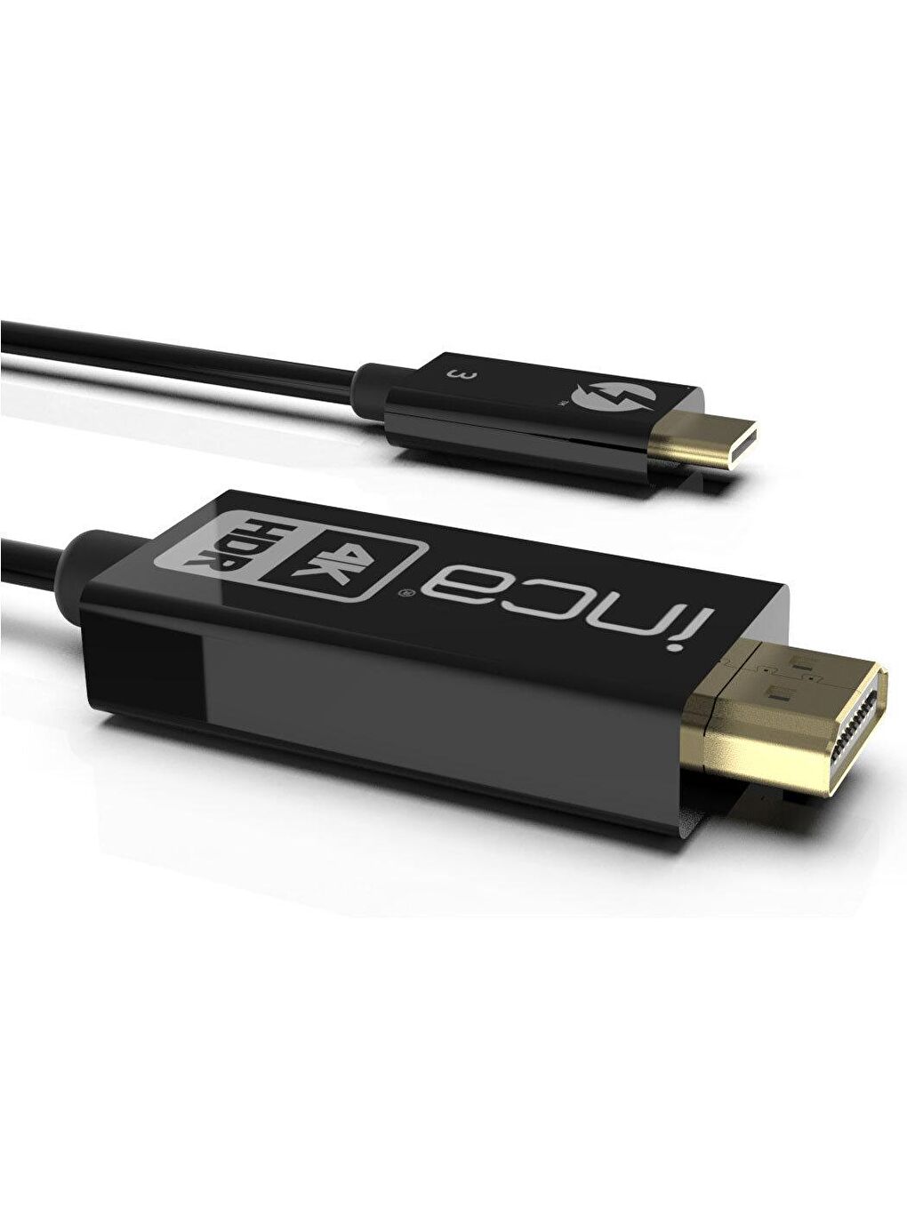 Inca Siyah 8K 30HZ USB-C to 2*HDMI 1*USB Thunderbolt Kablo